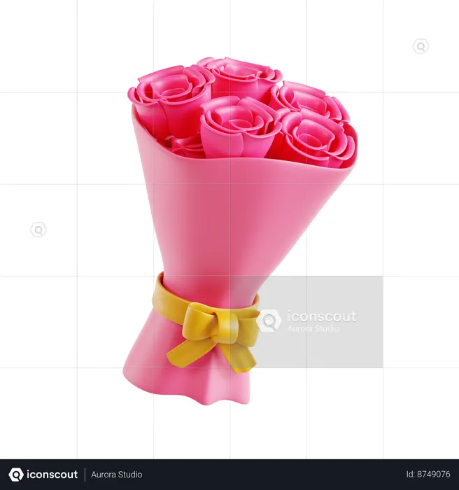 Bouquet Flower  3D Icon