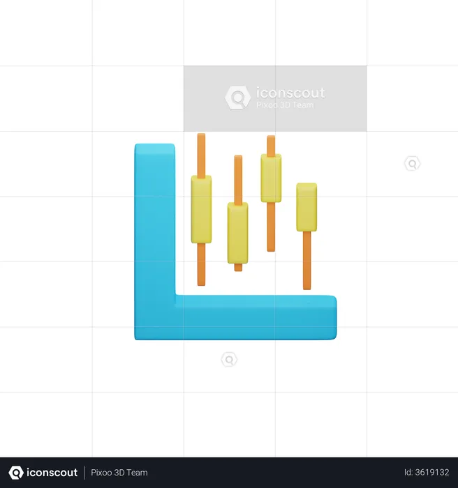 Stock trading  3D Illustration