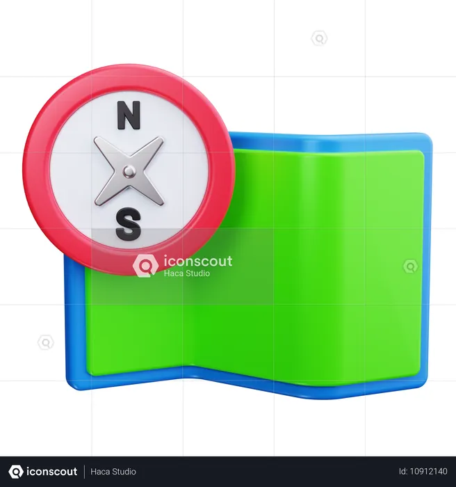 Boussole  3D Icon