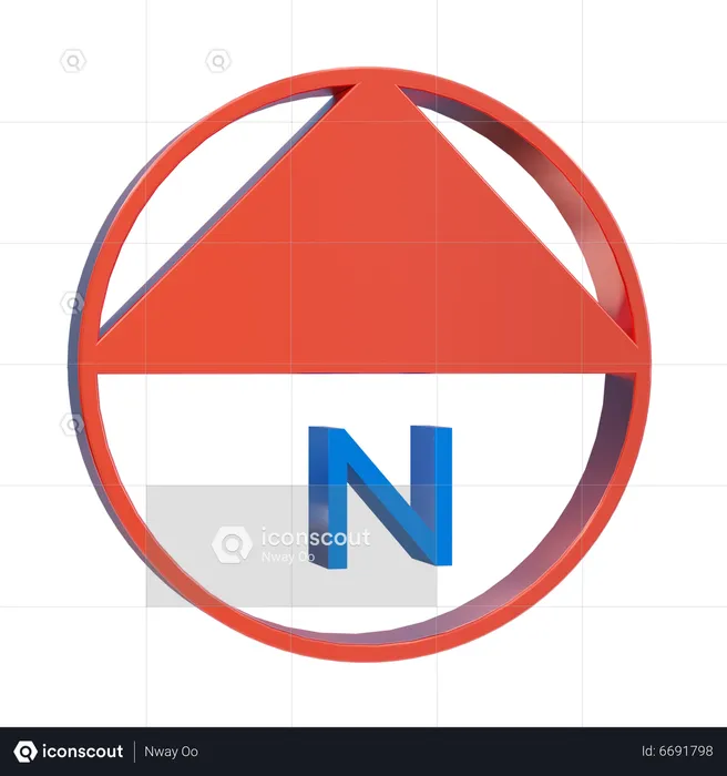 Boussole de direction nord  3D Icon