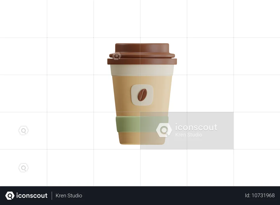 Bouteille de café  3D Icon