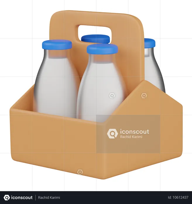 Bouteille de lait  3D Icon