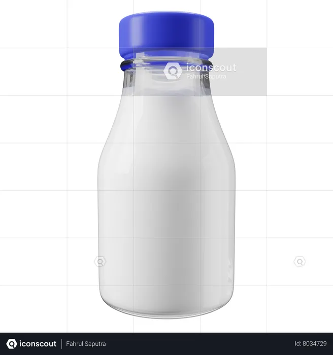 Bouteille de lait laitier  3D Icon