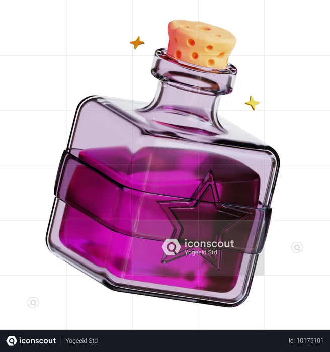 Bouteille de potion magique  3D Icon