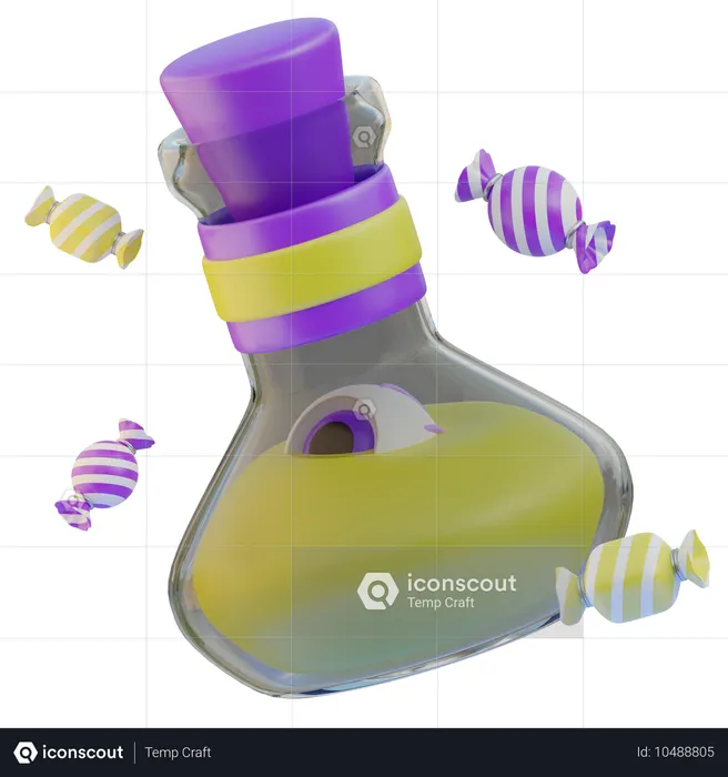 Bouteille de potions  3D Icon