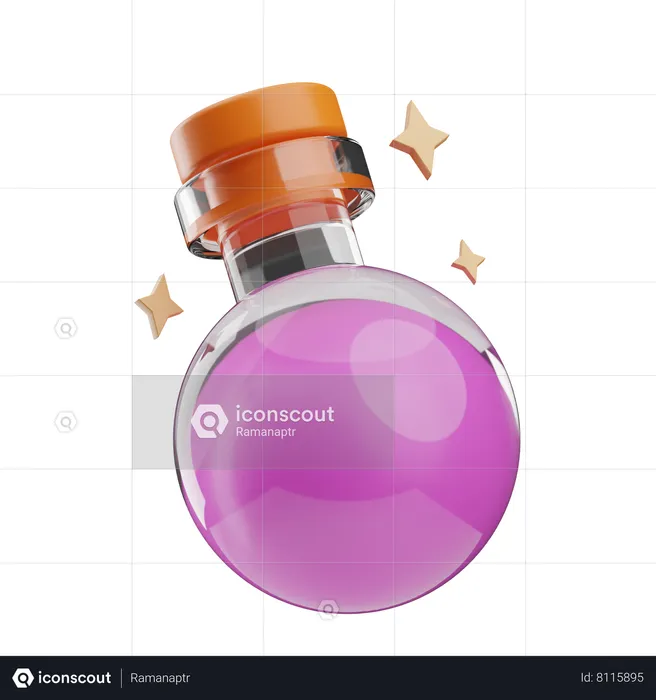 Bouteille de potions  3D Icon