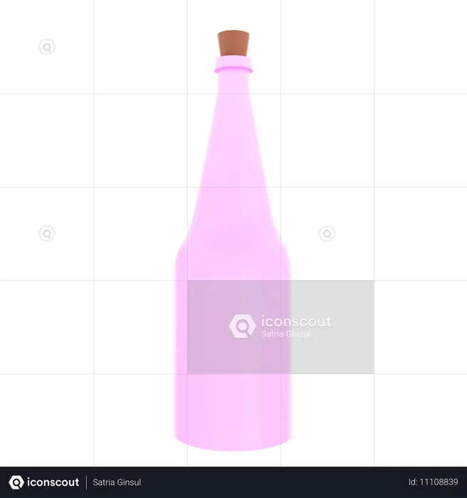 Bouteille de vin  3D Icon