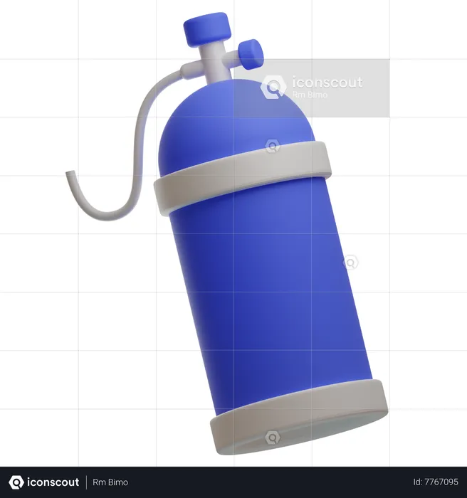 Bouteille d'oxygène  3D Icon