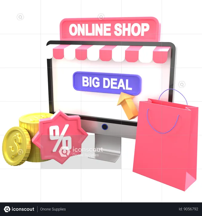 Magasin en ligne  3D Icon