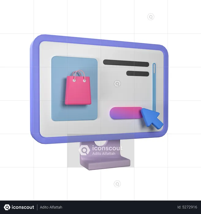 Magasin en ligne  3D Icon