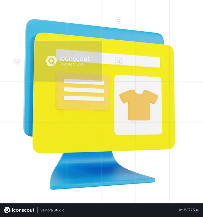 Magasin en ligne  3D Icon