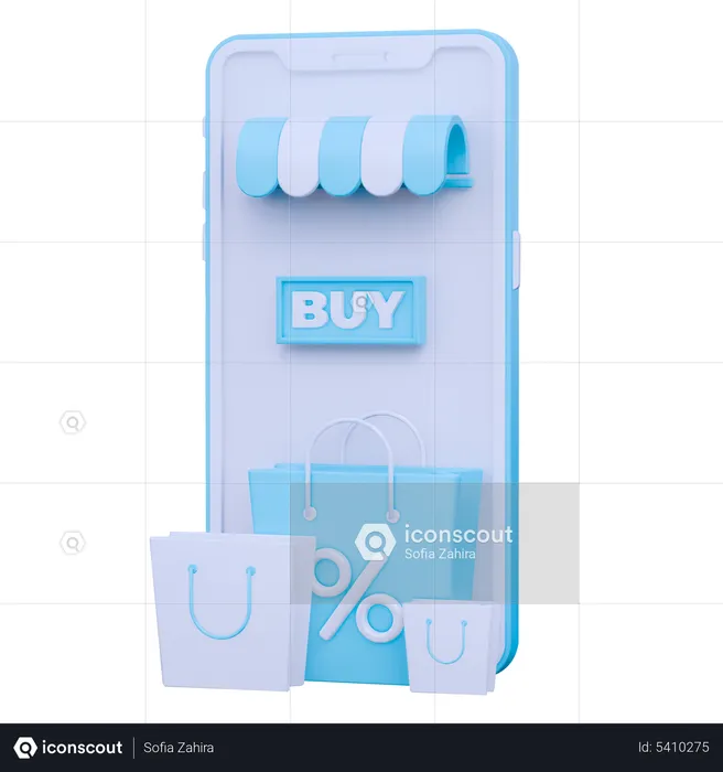 Magasin en ligne  3D Icon