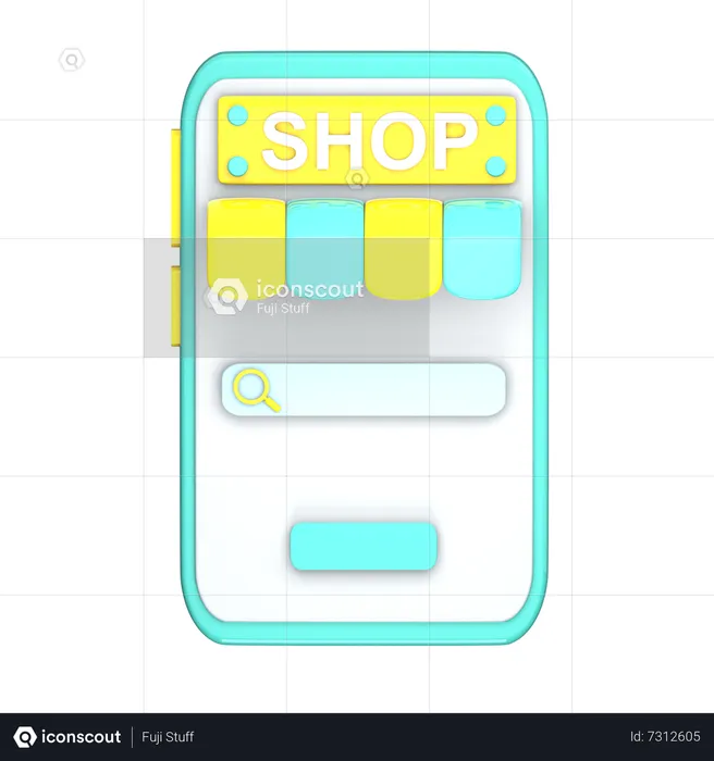 Magasin en ligne  3D Icon