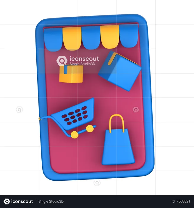 Magasin en ligne  3D Icon