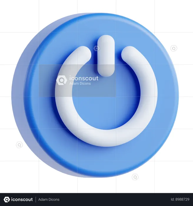 Bouton d'alimentation  3D Icon