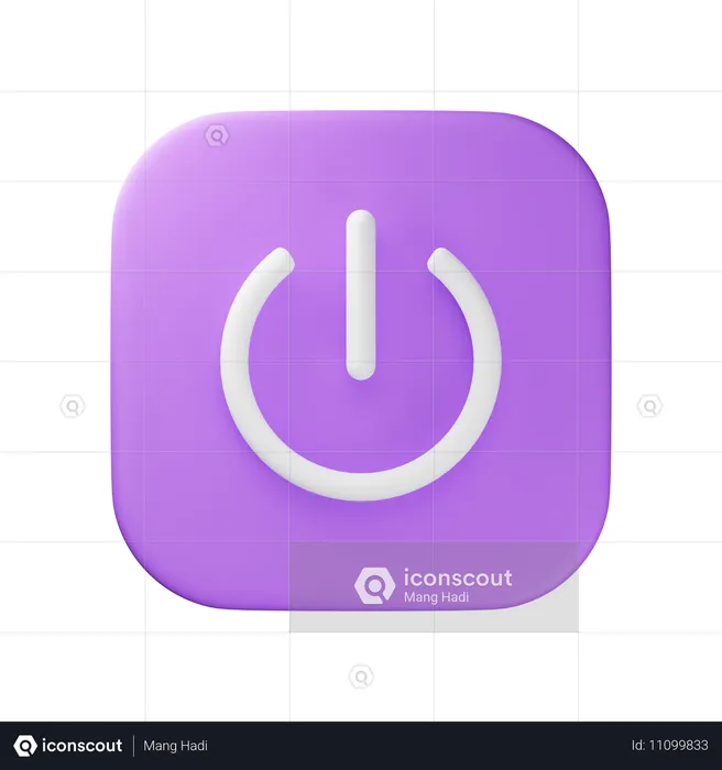 Bouton d'alimentation  3D Icon