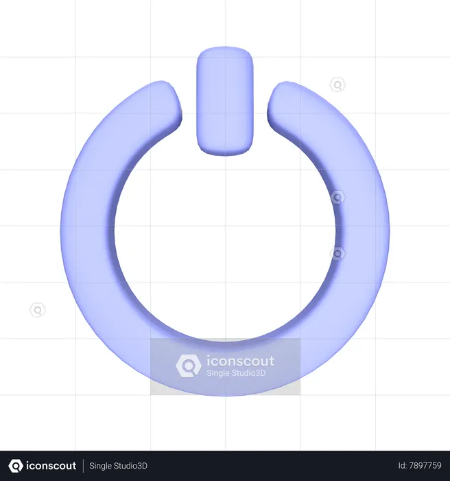 Bouton d'alimentation  3D Icon