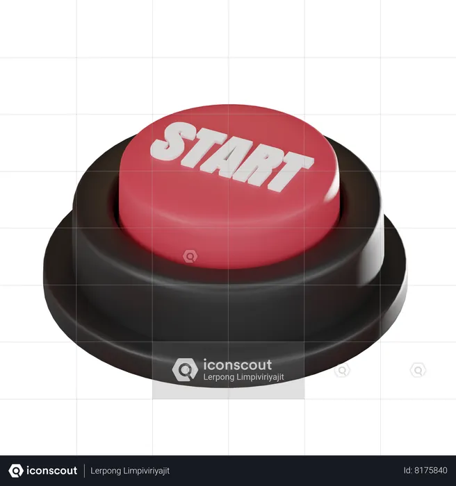 Bouton Start  3D Icon