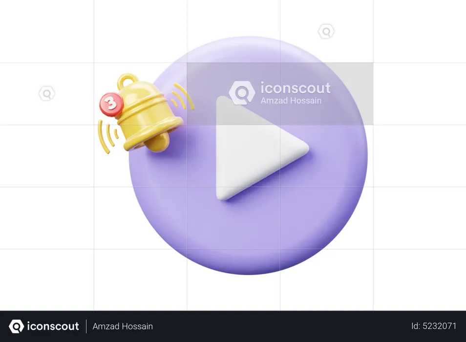 Bouton jouer  3D Icon