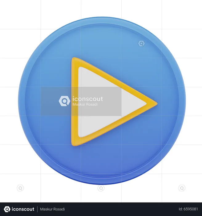 Bouton jouer  3D Icon