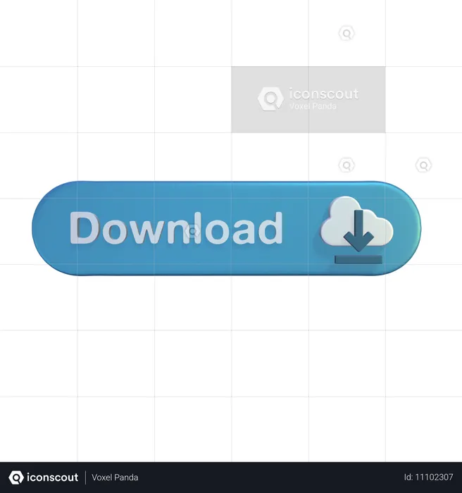 Bouton de téléchargement  3D Icon