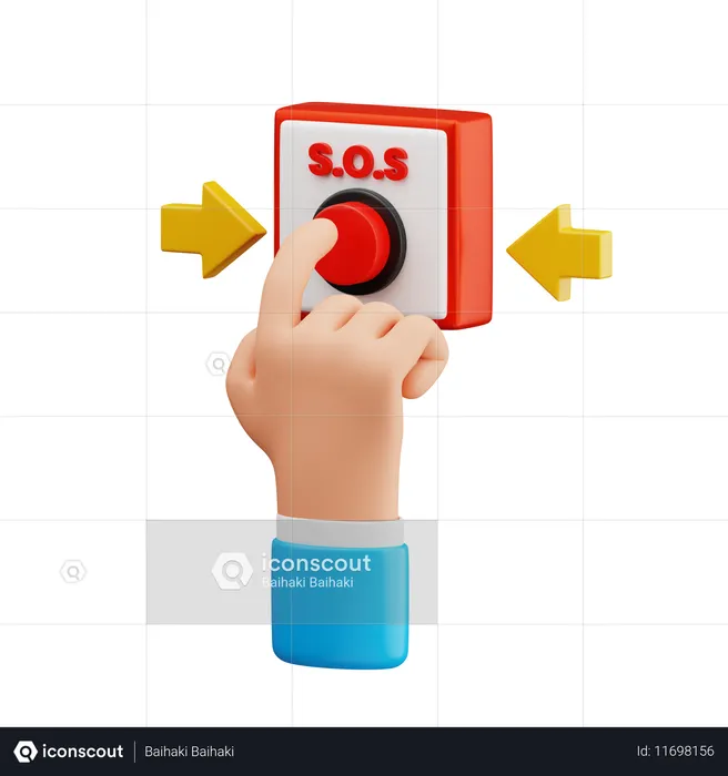 Bouton d'urgence  3D Icon