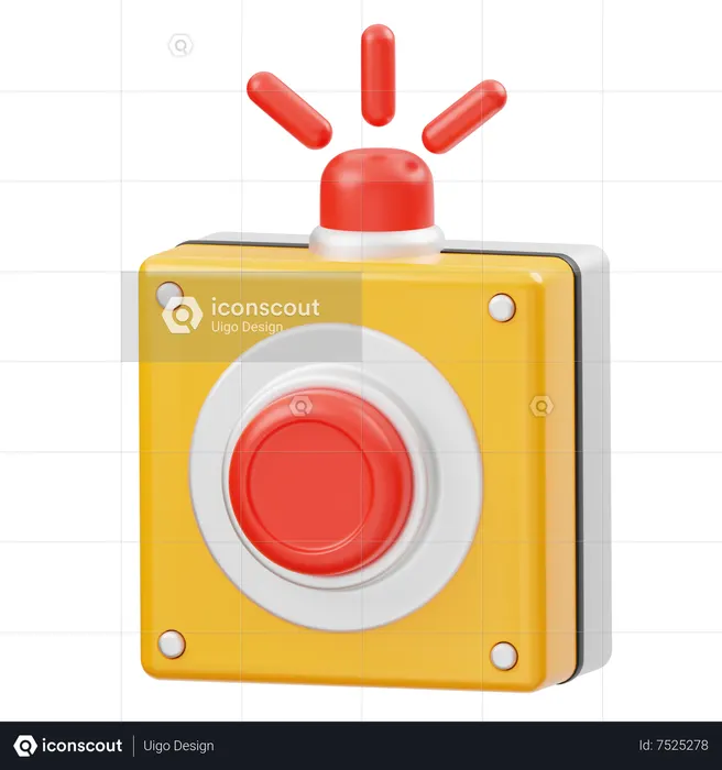 Bouton d'urgence  3D Icon