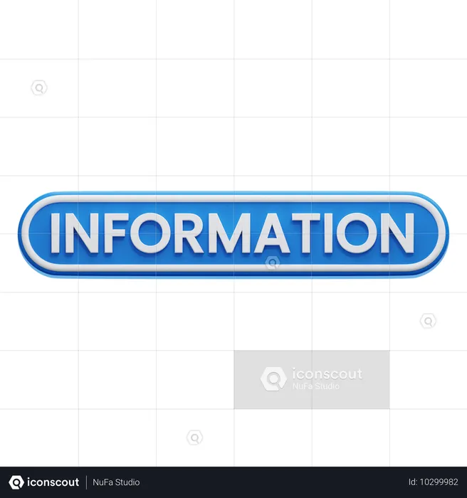 Bouton d'information  3D Icon