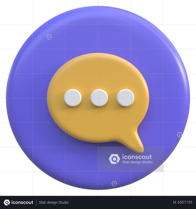 Bouton de message  3D Icon