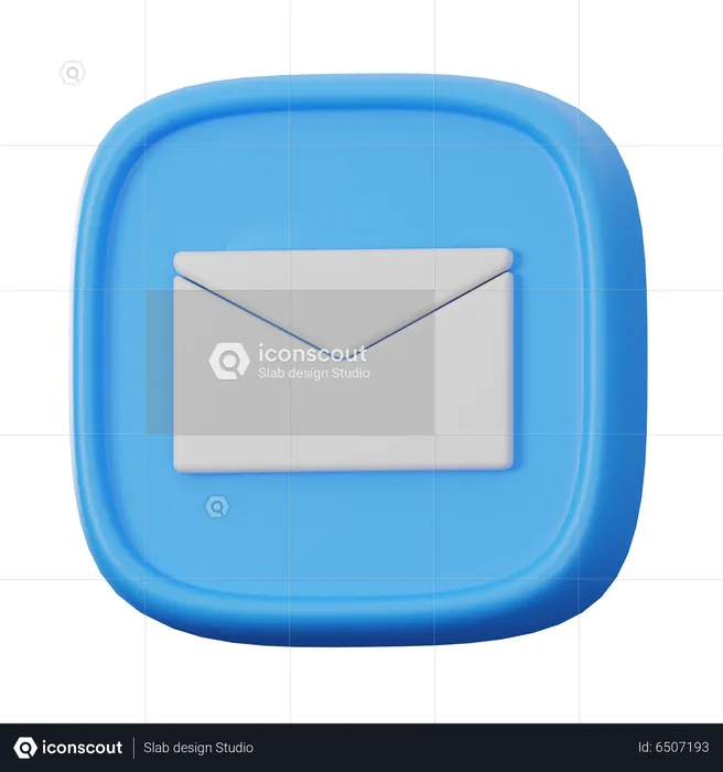 Bouton de message  3D Icon