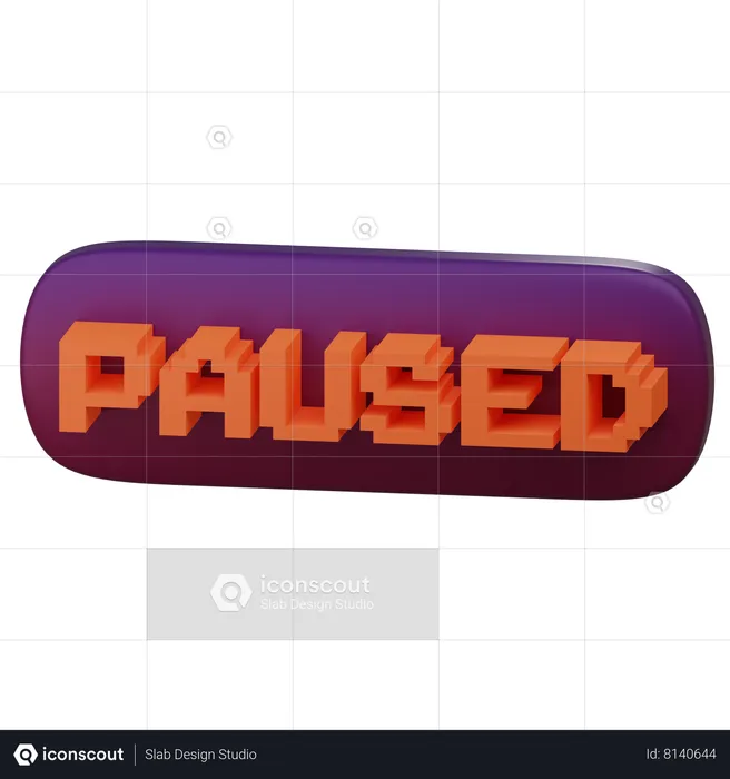 Bouton pause  3D Icon