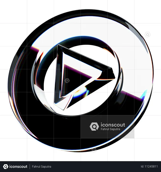 Bouton de lecture forme abstraite  3D Icon