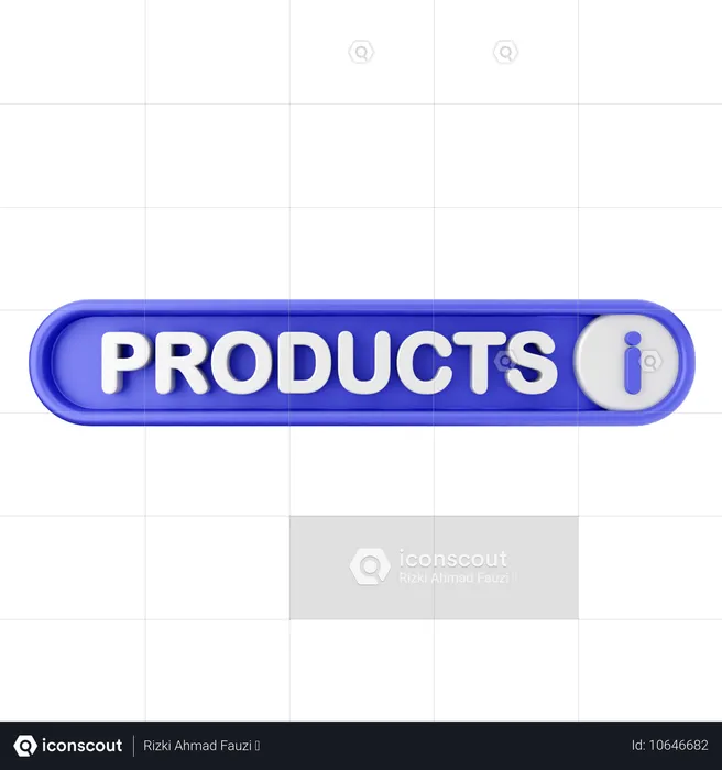 Bouton texte des produits  3D Icon