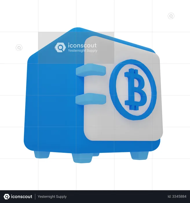 Bóveda de bitcoins  3D Illustration