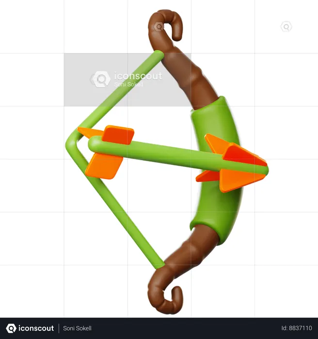 Bow and Arrow  3D Icon