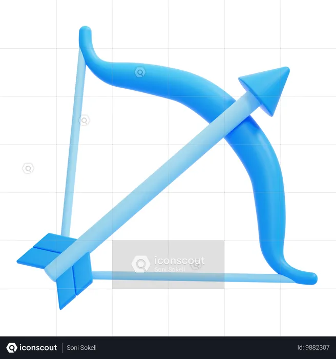 Bow and Arrow  3D Icon