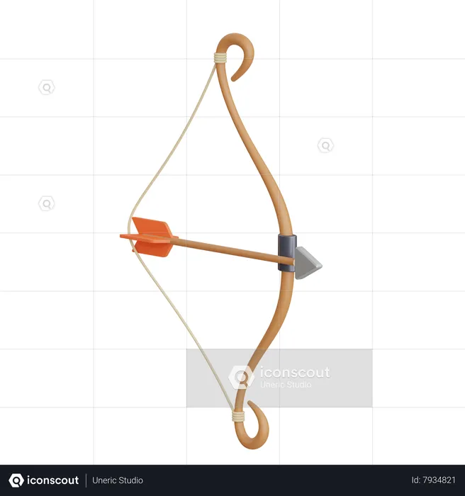 Bow And Arrow  3D Icon