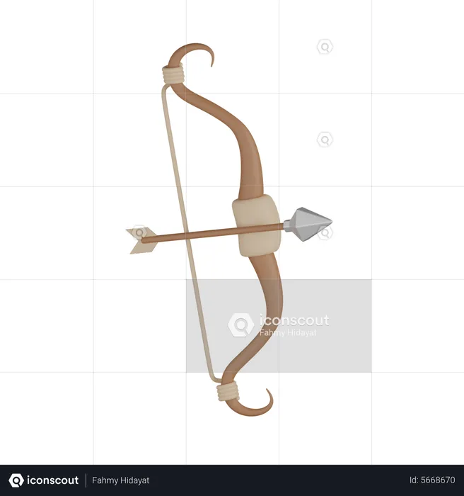 Bow And Arrow  3D Icon