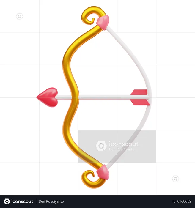 Bow And Love Arrow  3D Icon