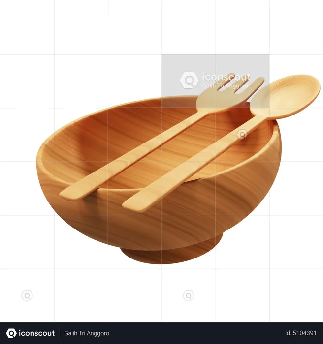 Bowl And Spoon  3D Icon
