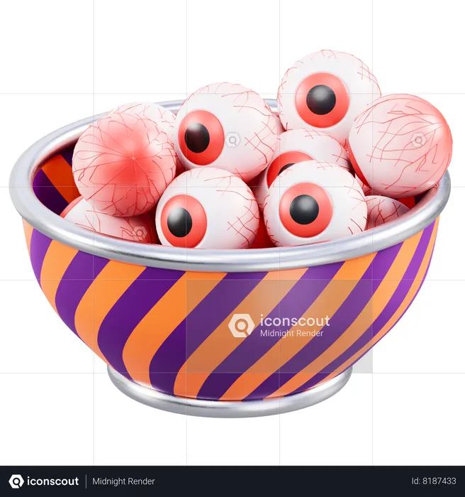 Bowl Of Eyes  3D Icon
