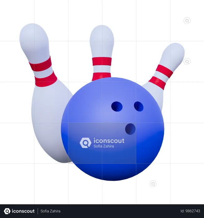 Bowling  3D Icon