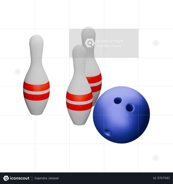 Bowling  3D Icon