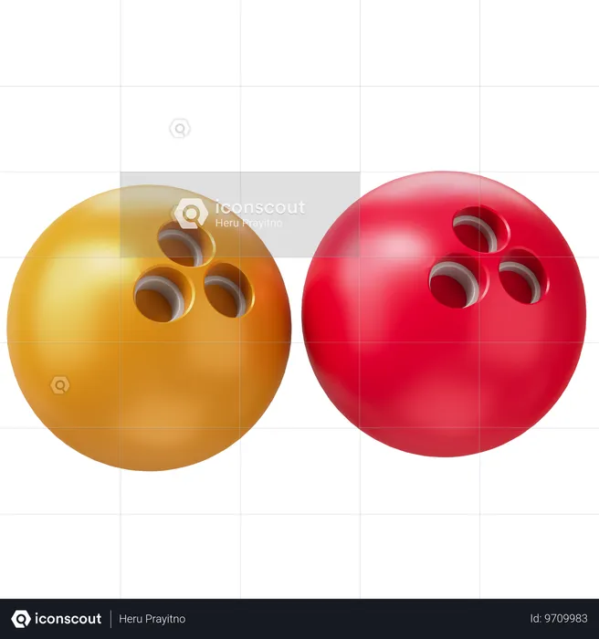 Bowling Balls  3D Icon