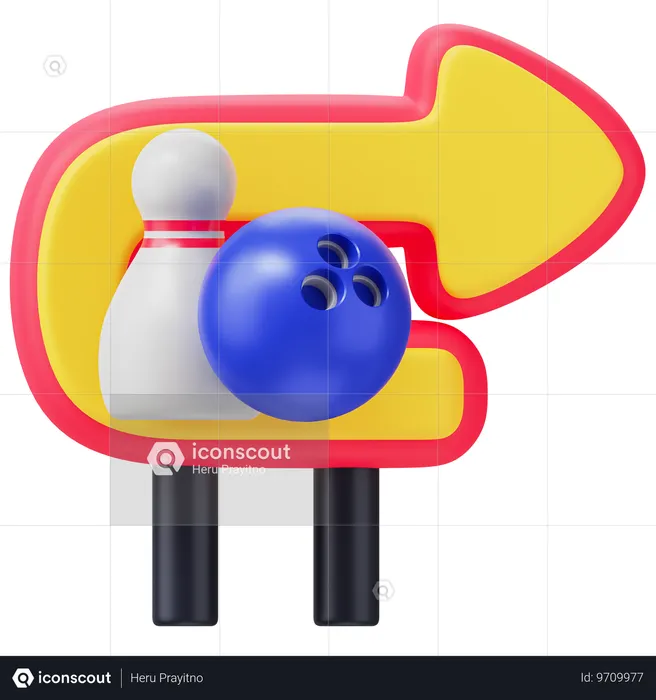 Bowling Board  3D Icon