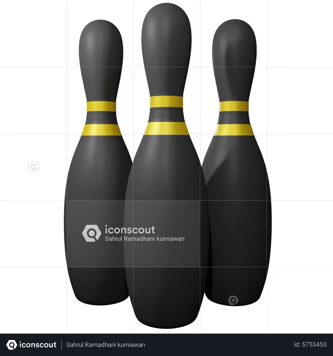 Bowling Pins  3D Icon