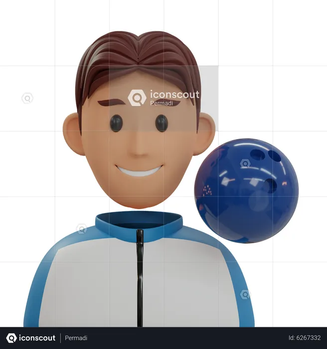Bowling Player  3D Icon