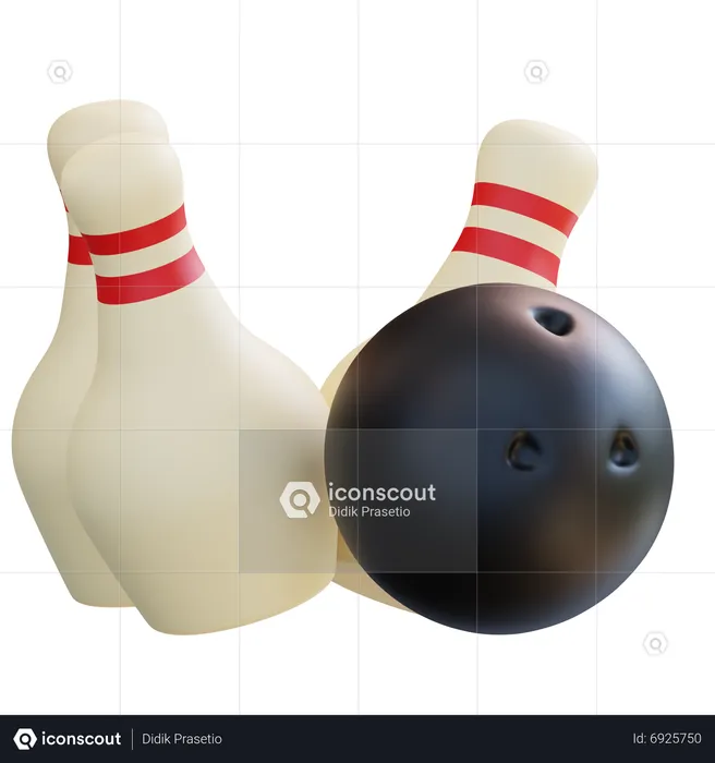 Bowling-Streik  3D Icon