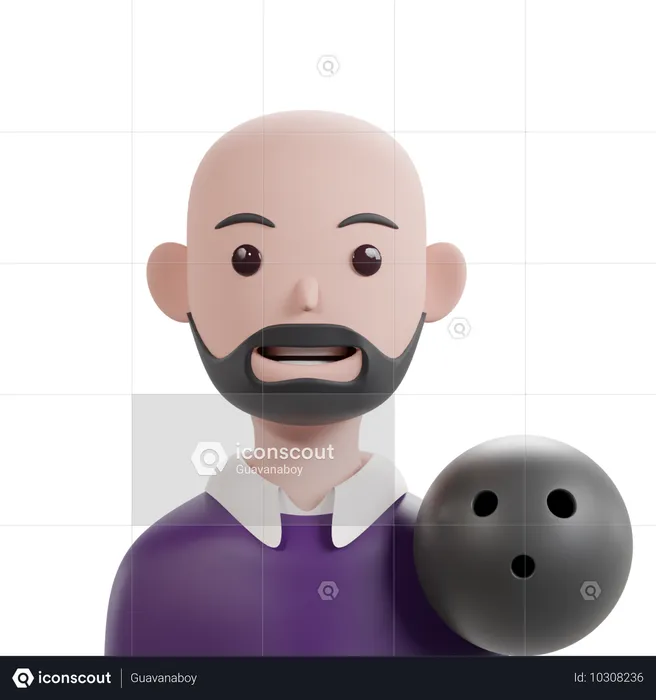 Bowlingspieler  3D Icon