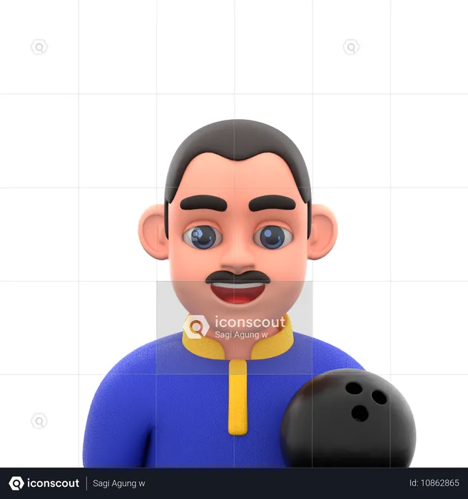 Bowlingspieler  3D Icon